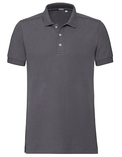 Slim-Fit Stretch-Piqué-Polo von Russell – Produkt- und Farbansicht für Textildruck und Stickerei