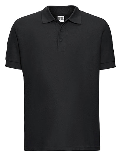 Piqué-Poloshirt aus Baumwolle von Russell – Produkt- und Farbansicht für Textildruck und Stickerei