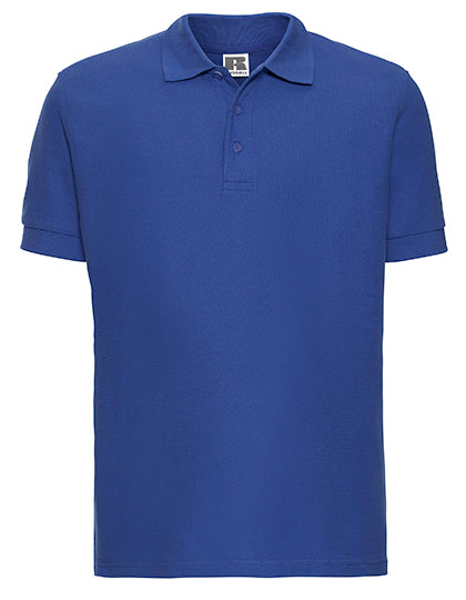 Piqué-Poloshirt aus Baumwolle von Russell – Produkt- und Farbansicht für Textildruck und Stickerei