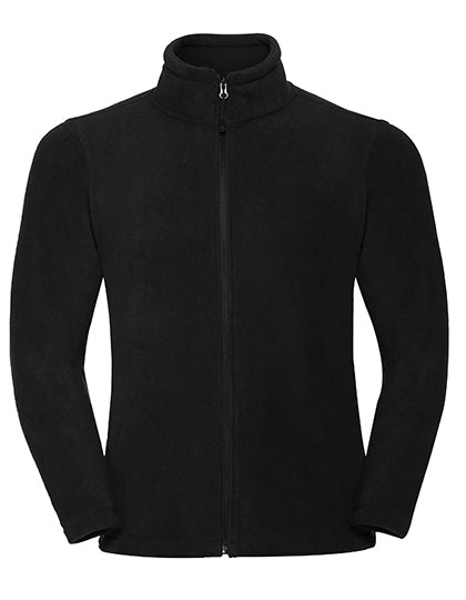 Russell Athletic Men´s Full Zip Outdoor Fleece in Black – mit Firmenlogo individualisierbar