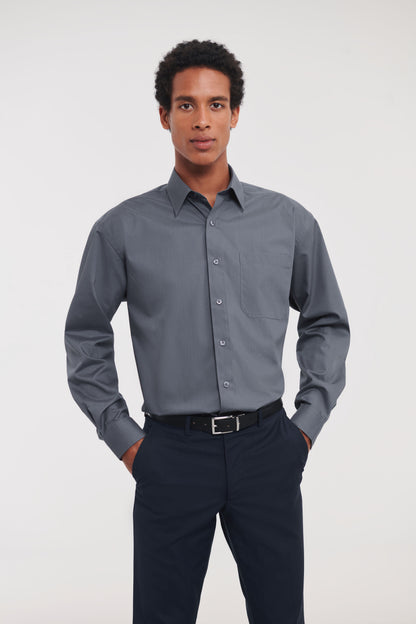 Men´s L/S Poly-Cotton Easy Care Poplin Shirt