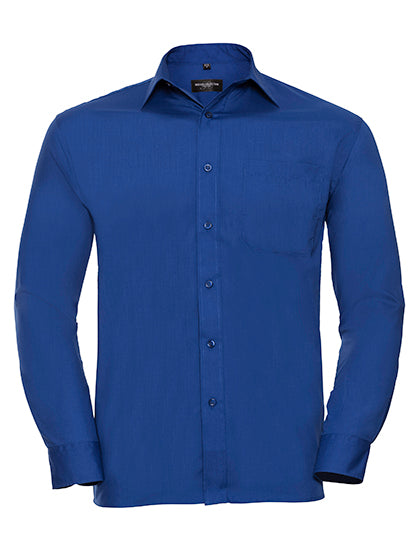 Men´s L/S Poly-Cotton Easy Care Poplin Shirt von Russell – Produkt- und Farbansicht für Textildruck und Stickerei