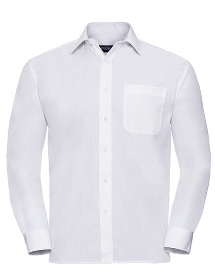 Men´s L/S Poly-Cotton Easy Care Poplin Shirt von Russell – Produkt- und Farbansicht für Textildruck und Stickerei