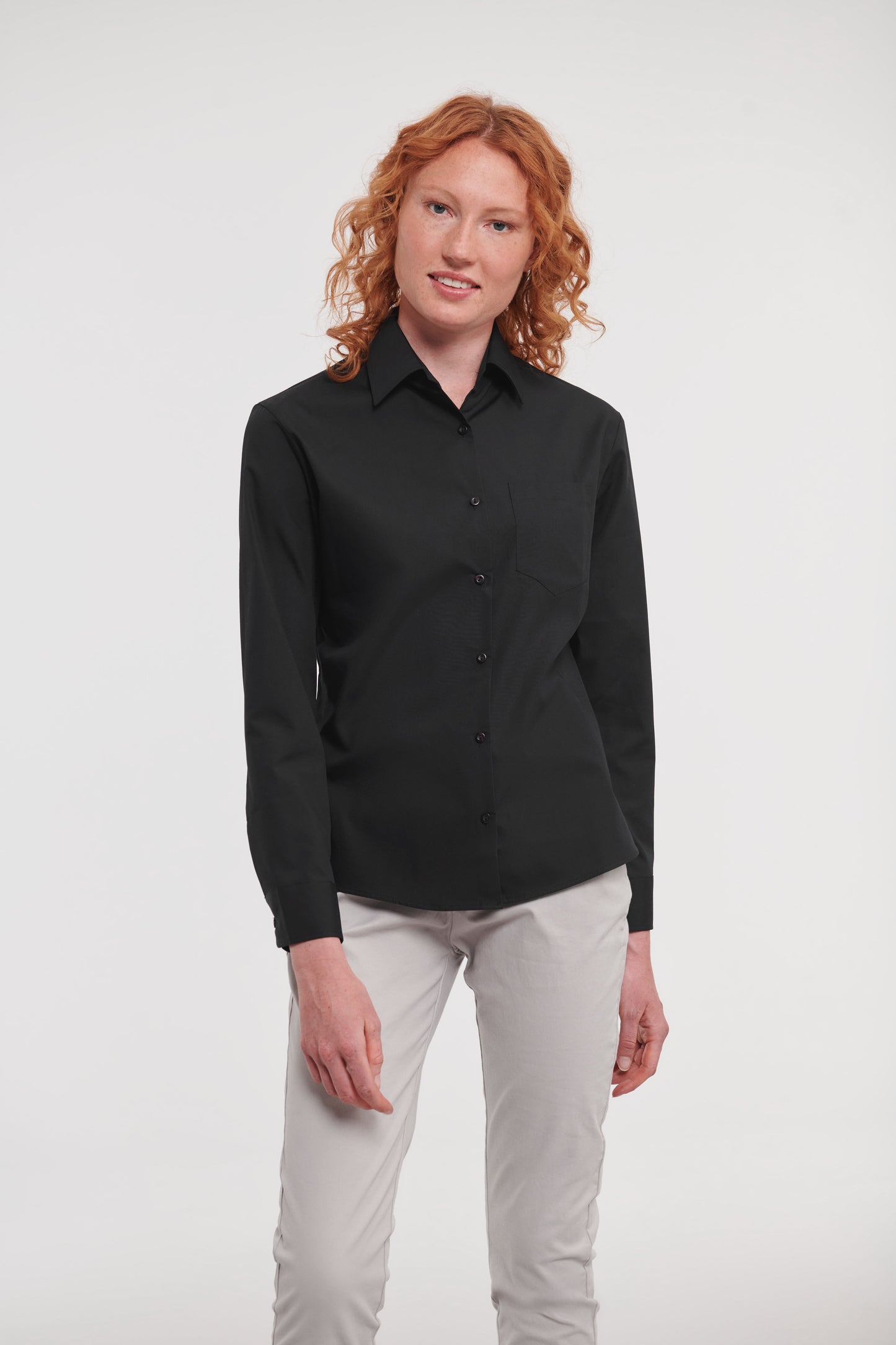 Ladies´ L/S Pure Cotton Easy Care Poplin Shirt