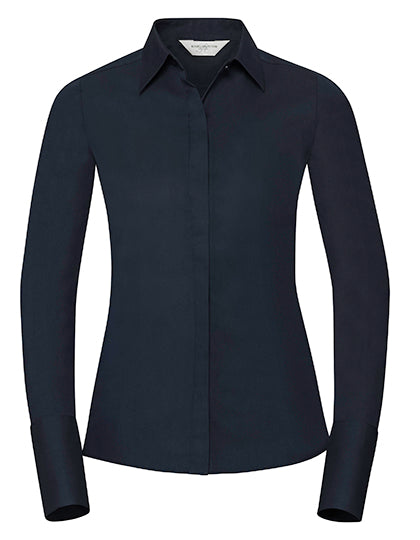 Business-Hemd mit Slim-Fit Passform von Russell – Produkt- und Farbansicht für Textildruck und Stickerei