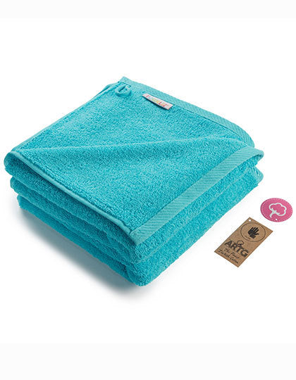 Fashion Handtuch 50 × 100 cm AR035 in Aqua Blue – für Firmenlogo individualisierbar