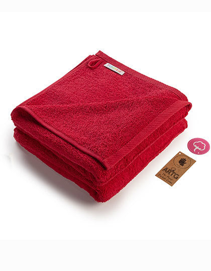 Fashion Handtuch 50 × 100 cm AR035 in Deep Red – für Firmenlogo individualisierbar