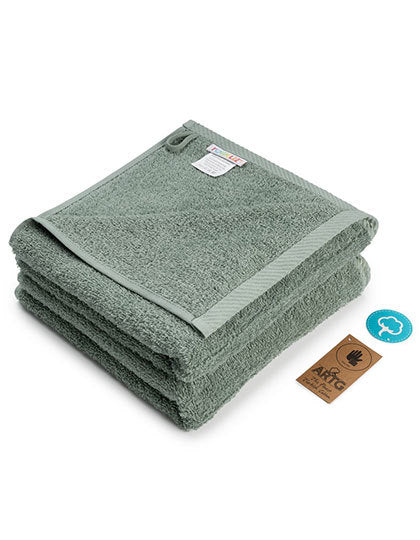 Fashion Handtuch 50 × 100 cm AR035 in Old Green – für Firmenlogo individualisierbar