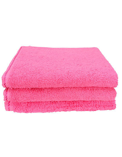 Fashion Handtuch 50 × 100 cm AR035 in Pink – für Firmenlogo individualisierbar