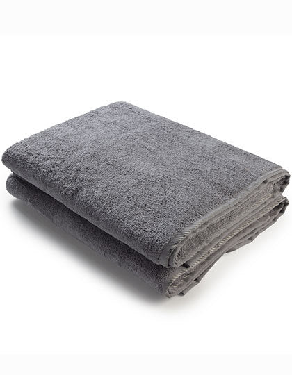 Premium Duschtuch 70 × 140 cm AR036 in Anthracite Grey – für Firmenlogo individualisierbar