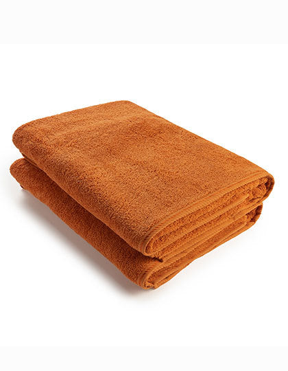 Premium Duschtuch 70 × 140 cm AR036 in Cinnamon – für Firmenlogo individualisierbar
