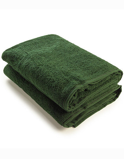 Premium Duschtuch 70 × 140 cm AR036 in Dark Green – für Firmenlogo individualisierbar