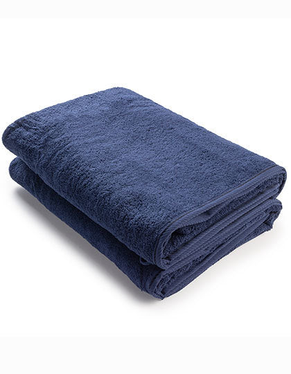 Premium Duschtuch 70 × 140 cm AR036 in French Navy – für Firmenlogo individualisierbar
