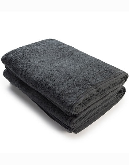 Premium Duschtuch 70 × 140 cm AR036 in Graphite – für Firmenlogo individualisierbar