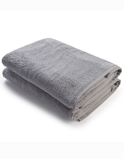 Premium Duschtuch 70 × 140 cm AR036 in Light Grey – für Firmenlogo individualisierbar