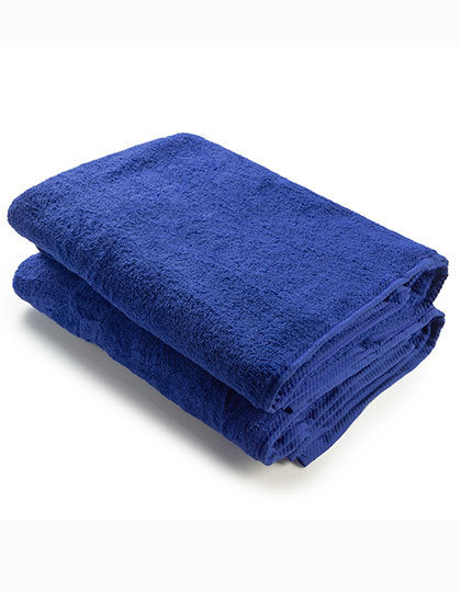 Premium Duschtuch 70 × 140 cm AR036 in True Blue – für Firmenlogo individualisierbar