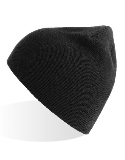 Recycelte Moover Beanie AT121 in Black – für Firmenlogo individualisierbar