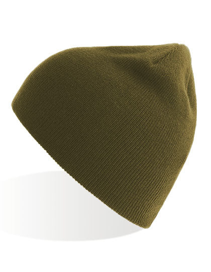 Recycelte Moover Beanie AT121 in Olive – für Firmenlogo individualisierbar
