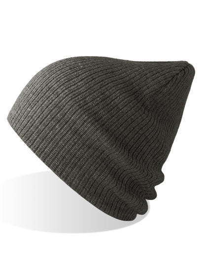Recycelte Brad Beanie AT122 in Dark Grey Melange – für Firmenlogo individualisierbar