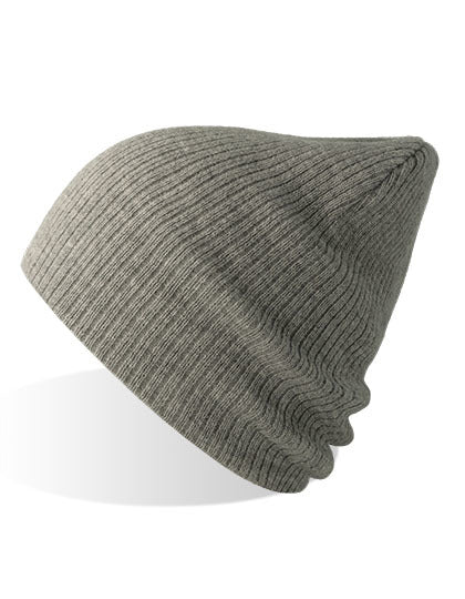Recycelte Brad Beanie AT122 in Light Grey Melange – für Firmenlogo individualisierbar