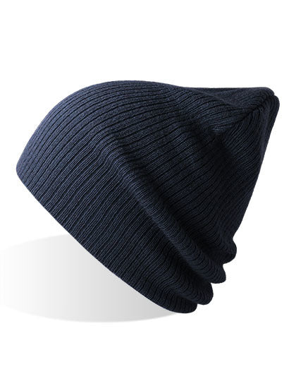 Recycelte Brad Beanie AT122 in Navy – für Firmenlogo individualisierbar