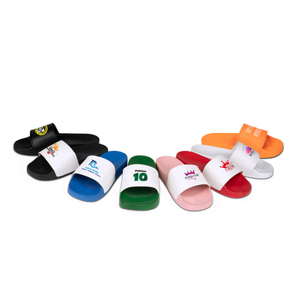 Badelatschen-Muster in allen Farben