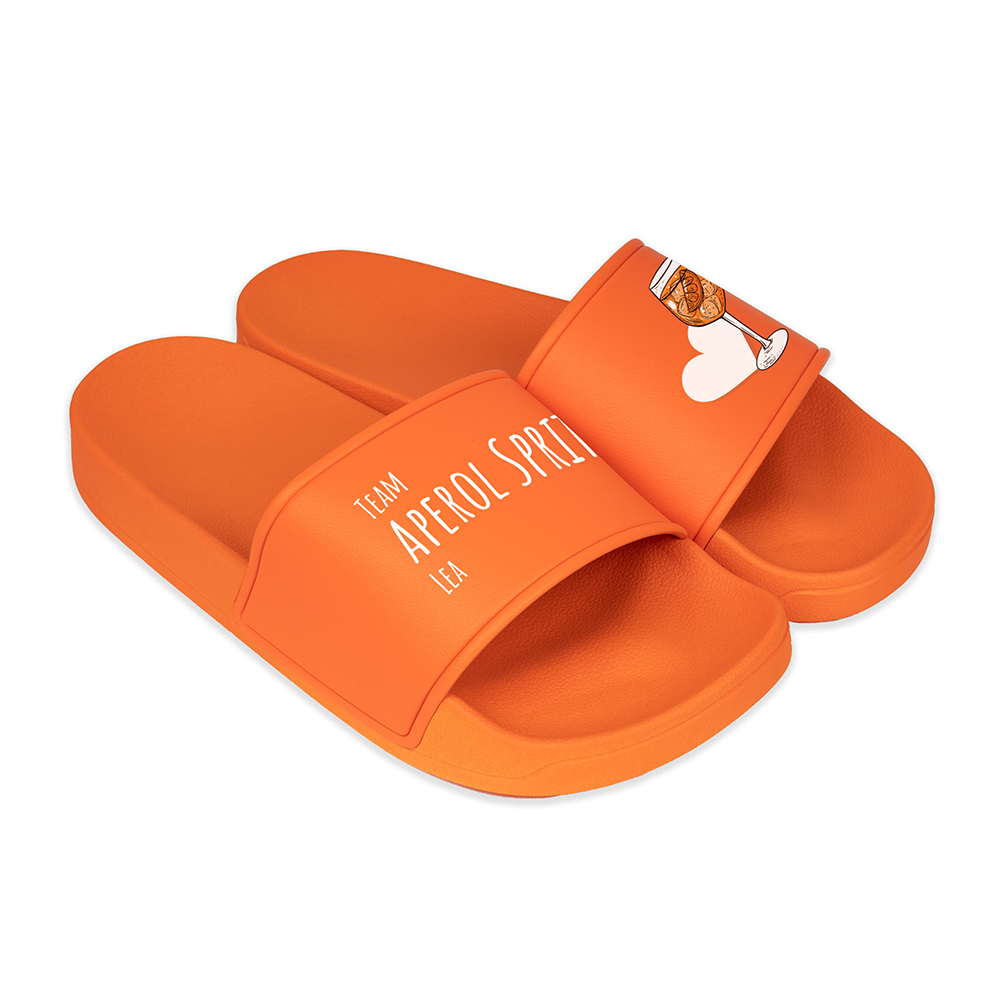 orange Badelatschen