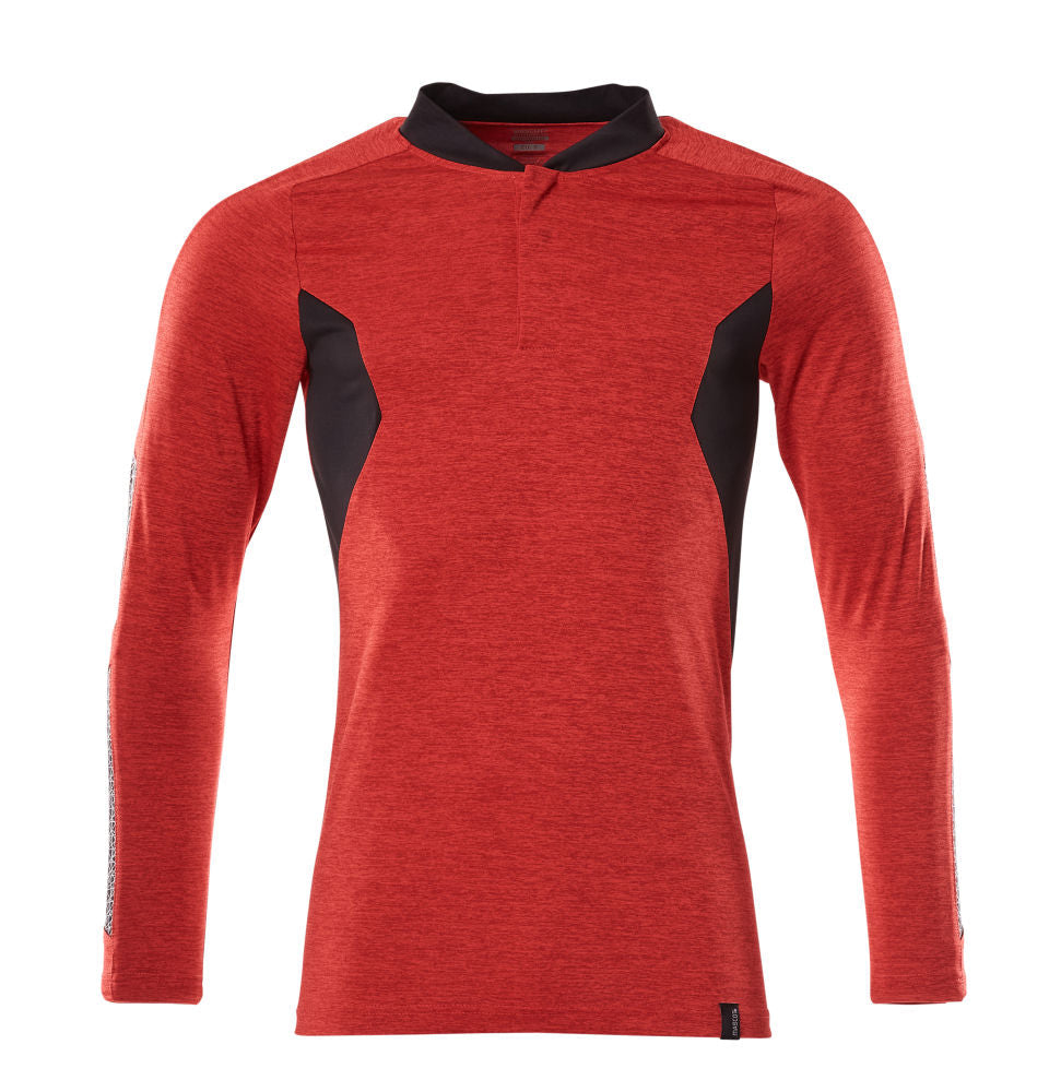 MASCOT ACCELERATE Polo-Shirt Langarm – 18081-810 – Farbe Verkehrsrot/Schwarz