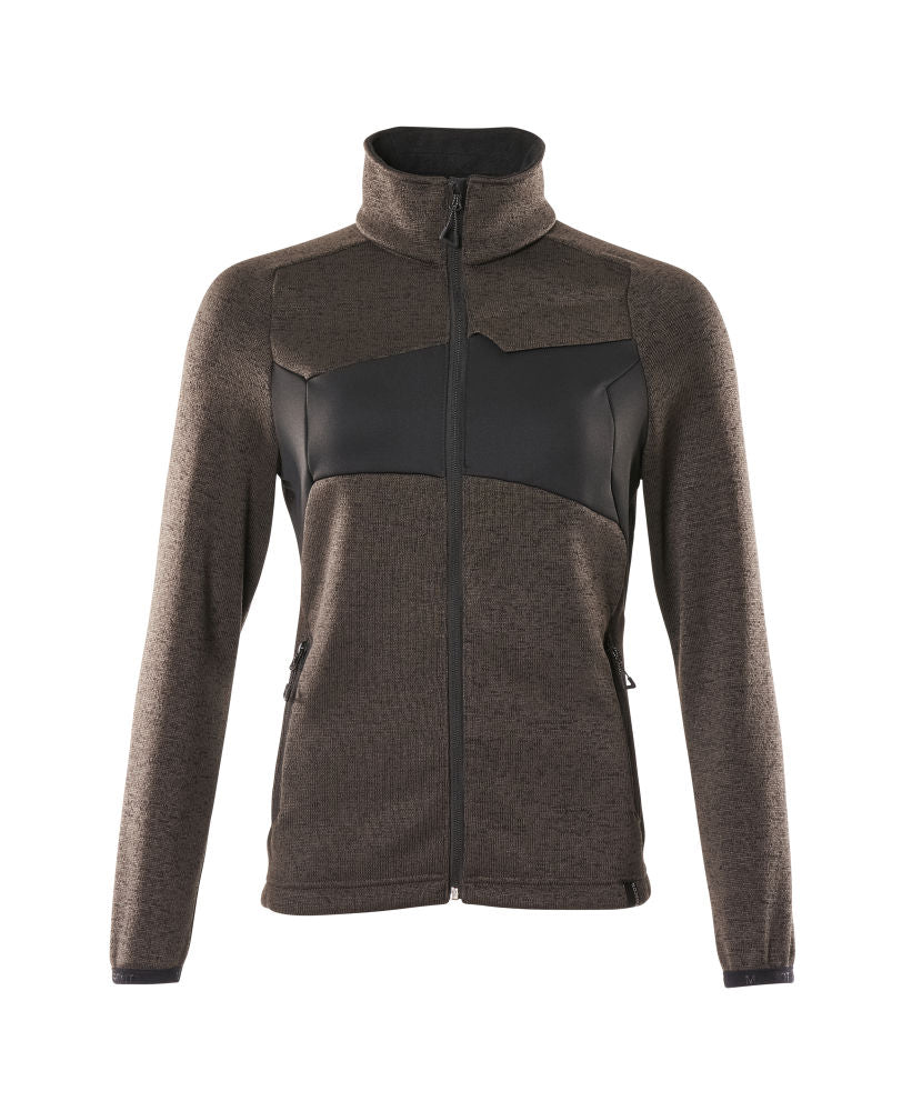 MASCOT ACCELERATE Strickpullover mit Reißverschluss – 18155-951 – Farbe Dunkelanthrazit/Schwarz
