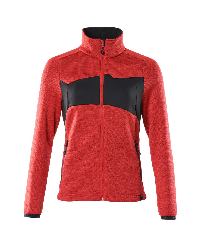 MASCOT ACCELERATE Strickpullover mit Reißverschluss – 18155-951 – Farbe Verkehrsrot/Schwarz