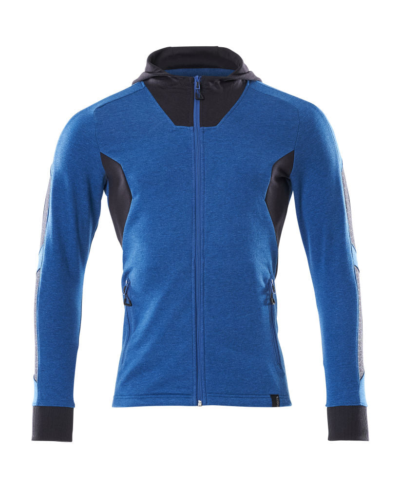 MASCOT ACCELERATE Kapuzenpullover mit Reißverschluss – 18584-962 – Farbe Azurblau/Schwarzblau