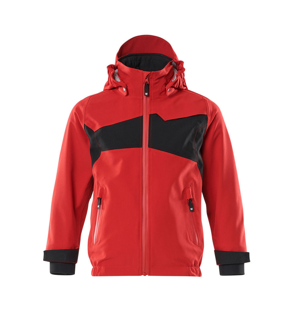 MASCOT ACCELERATE Hardshelljacke für Kinder – 18901-249 – Farbe Verkehrsrot/Schwarz