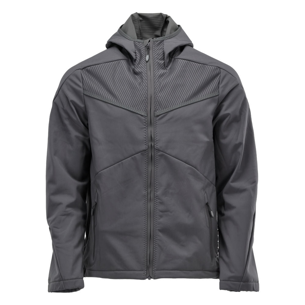 MASCOT CUSTOMIZED Softshelljacke mit Kapuze – 22102-649 – Farbe Anthrazitgrau