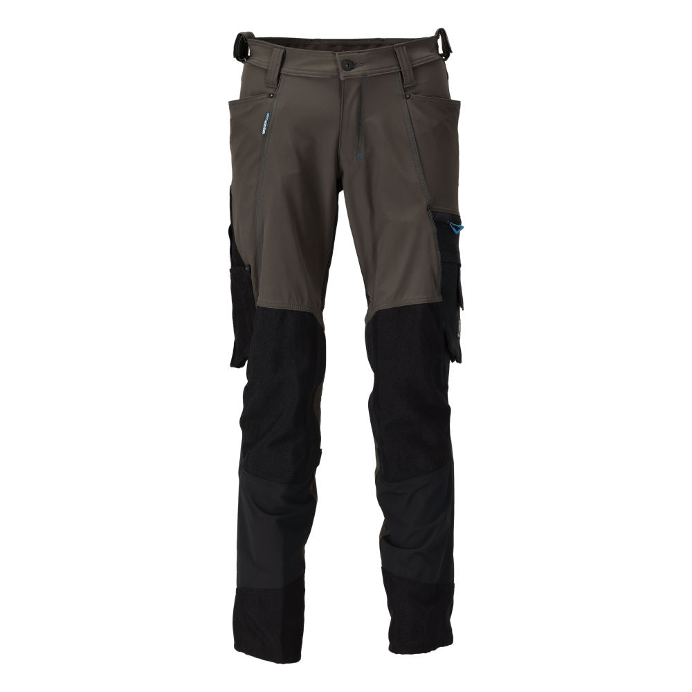 MASCOT ADVANCED Hose mit Knietaschen – 23179-311 – Farbe Dunkelanthrazit/Schwarz