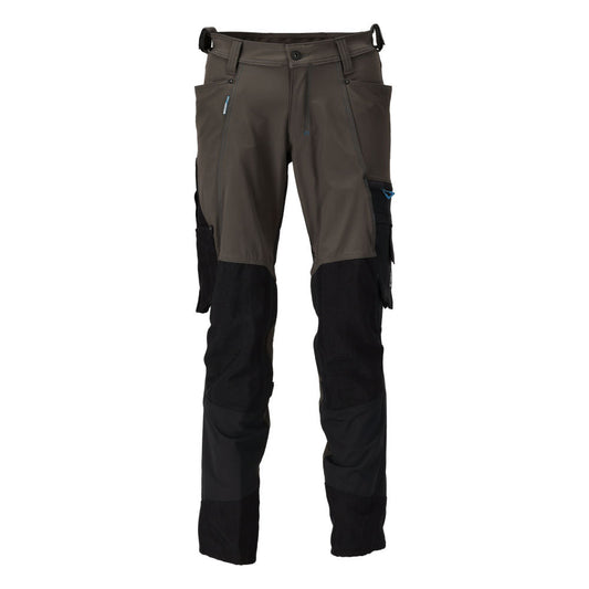 MASCOT ADVANCED Hose mit Knietaschen – 23179-311 – Farbe Dunkelanthrazit/Schwarz