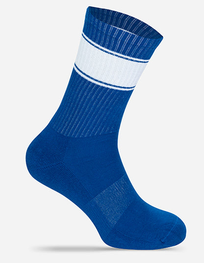 Farbige Tennis-Socken MRS5007 in Blue/White – individualisierbare Socken für Firmen und Vereine