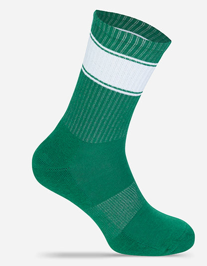 Farbige Tennis-Socken MRS5007 in Green/White – individualisierbare Socken für Firmen und Vereine