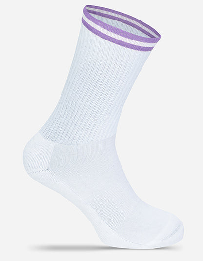 Premium Tennis-Socken MRS5008 in White/Lilac – individualisierbare Socken für Firmen und Vereine