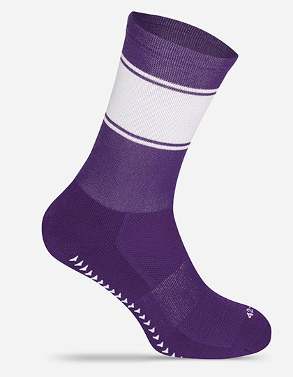 Baller-Socken Light MRS5010 in Purple/White – individualisierbare Socken für Firmen und Vereine