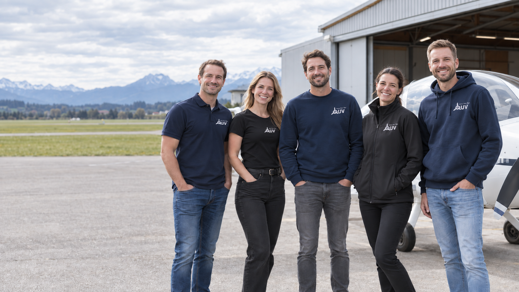 OUV Teamkollektion am Flugplatz